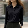 thumbnail image 3 of Long Sleeve Button Up Shirts for Women, Comdrip Button Down Shirts for Women Wrinkle Resistance Dress Shirts for Women Long Sleeve Work formal Blouses Tops Women Button Down Blouse Black L, 3 of 10