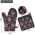 thumbnail image 6 of Pioneer Flower Floral Print Pattern 2-Pack Oven Mitts Set, Heat Resistant Kitchen Gloves, 7.7" X 12", 6 of 6