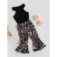 thumbnail image 3 of Bagilaanoe 2pcs Toddler Baby Girl Long Pants Set Sleeveless Tank Tops + Leopard Flare Trousers 6M 12M 18M 24M 3T 4T Kids Casual Outfits, 3 of 8