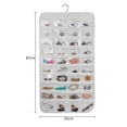 thumbnail image 5 of 80 Pockets Hanging Jewelry Organizer for Women, Storage Bag for Earrings Necklace Bracelet Ring Accessory Display Holder Box White, 5 of 7
