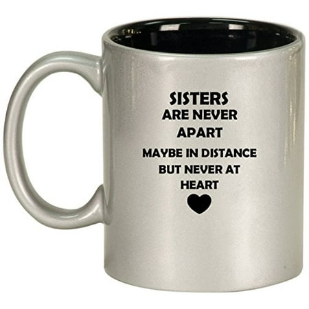 Ceramic Coffee Tea Mug Cup Sisters Long Distance Love