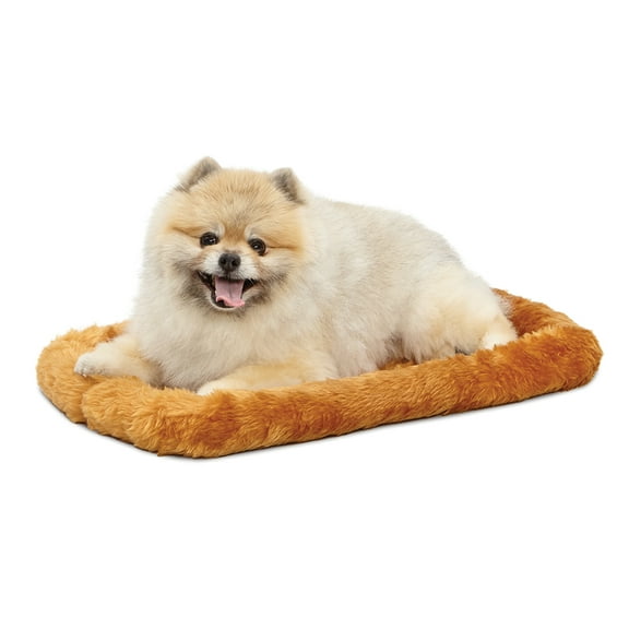 Midwest Homes For Pets / QuietTime Fleece, Plush Bolstered Bed/ Fits 18-inch Crate/ Model-40218-GY