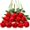 Red, variant on 12PCS Black Rose Artificial Flower, Realistic Single Stem Fake Silk Rose Bouquet for Wedding Party Home Hotel Office Decor
