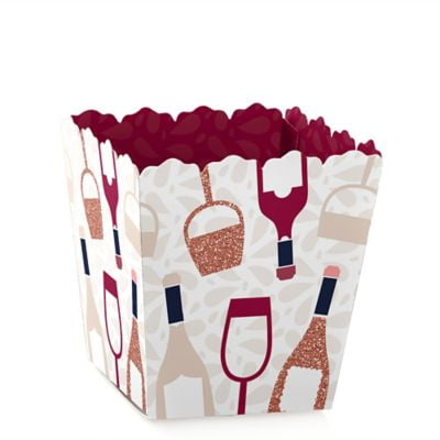But First, Wine - Party Mini Favor Boxes - Wine Tasting Party Treat Candy Boxes - Set of