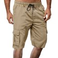 thumbnail image 1 of pstuiky Pantalones cortos para hombre, Pantalones cortos casuales hasta la rodilla con múltiples bolsillos y bolsillos para hombre Pantalones cortos de baloncesto, 1 of 5