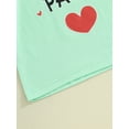 thumbnail image 7 of SANSIWU Father's Day Little Girls Boys Summer T-Shirt Letter Heart Print Short Sleeve Tops, 7 of 7