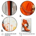 thumbnail image 3 of Designart "Orange and Grey High Heels Elegance II" Fashion Framed Wall Art - Glam Orange Fashion High Heels Entryway Framed Wall Art, 3 of 6
