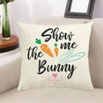thumbnail image 3 of dajkiuy Easter Pillow Covers,18x18 Happy Easter Throw Pilllow Covers,Spring Pillow Covers,Spring Farmhouse Throw Pillow Cover Garden Linen Cushion Case for Home Decor, 3 of 6