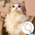 thumbnail image 1 of Visland Pet Necklace Smooth Surface Full Luster Fade-Resistant Dress-up Adjustable Cat Dog Decorative Faux Pearl Heart Necklace Party Favor, 1 of 10