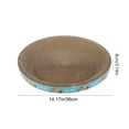 thumbnail image 4 of FEOLGEHLY Round Cat Scratcher, Corrugated Cat Scratching Board Cat Bed Scratcher with 360 Degree Scratchable Design, Lint-Free Cat Claw Sharpener Round Cat Bed for Indoor Cats (A), 4 of 7