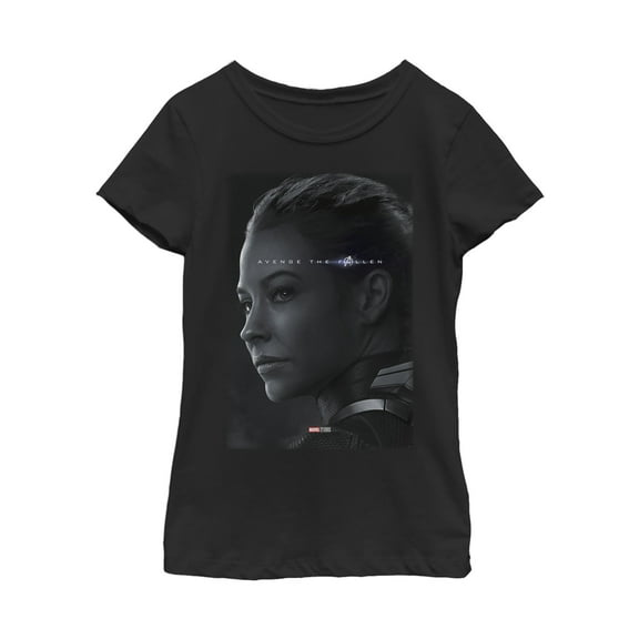 Girl's Marvel Avengers: Endgame Wasp Poster Graphic Tee Black Medium