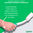 thumbnail image 5 of Essential Medical Supply Ergonomic Personal Hygiene Wipe for Toilet Paper and Wet Wipes with Easy Release Button, White, 5 of 8