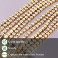 thumbnail image 3 of 1 Roll 10 Yards Rhinestone Chain,1.5mm Crystal Rhinestones Close Chain Roll, Crystal Claw Cup Chain, 3 of 6