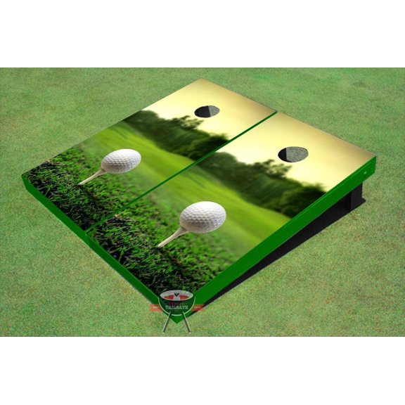 Golf Tee Sunset Theme Cornhole Boards