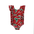 thumbnail image 4 of Kid Baby Girl Ruffle Bikini Swimwear Swimsuit Bathing Beach One-Piece Costume, 4 of 5