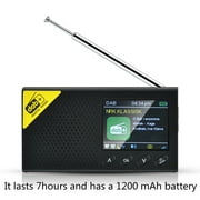 Built-in 1200mAH Battery DAB Receiver 20HZ-2KHZ Frequency Response Screen Saver