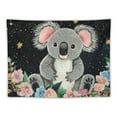thumbnail image 5 of SHERONV  Cute Koala Tapestry Sliver Grey Glitter Galaxy Wall Hanging for Kids Girls Room Decor,  Animals Wall Blanket Tapestries 60x50inch, 5 of 6