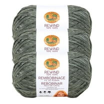 Lion Brand Yarn Rewind Olive You Bulky Yarn Polyester, Viscose Yarn 3 Pack