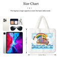 thumbnail image 3 of Cauagu Rainbow Animals on Noah's Ark Pattern Women's Plush Tote Bag,Soft Underarm Bag Ladies Fluffy Shoulder Bag Plush Handbag Women Furry Tote Bag for Autumn and Winter, 3 of 7