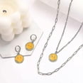 thumbnail image 5 of S Face Necklace And Earrings Set, 14k Layer Clip Chain Preppy Jewelry For Daughter M, 5 of 5
