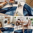 thumbnail image 6 of Navy Blue Geometric Large Area Rugs for Bedroom Living Room, Soft Non Slip Carpet Bedside Rug, Modern Beige Abstract Art Rectangular Floor Cover Kitchen Accent Rug 2.7'x5' for Dining Room/Office, 6 of 9