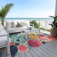 thumbnail image 4 of Dalyn Rugs Machine Washable Indoor/Outdoor Chantille Teal 2'6" x 3'10" Rug, 4 of 9