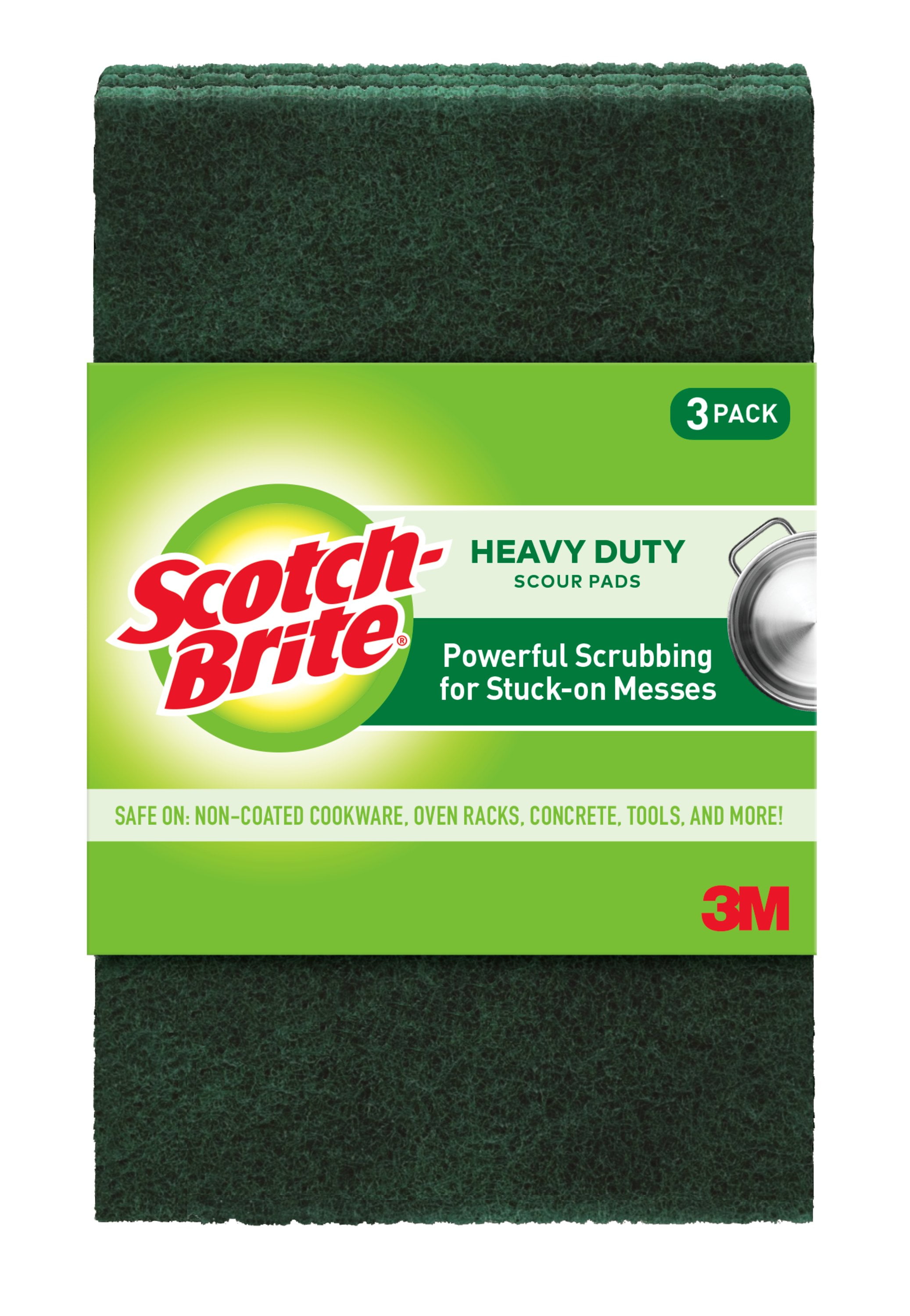 ScotchBrite Heavy Duty Scour Pad, 3 Count