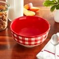thumbnail image 2 of The Pioneer Woman Red Gingham Ceramic Bowl, 2 of 7