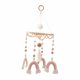 thumbnail image 1 of Móvil para cuna de bebé, móvil de madera con sonajero para recién nacidos, juguete colgante con campana para la cama, arcoíris rosa, 1 of 9