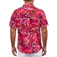 thumbnail image 5 of GENTS BLISS Short Sleeve Men Hawaiian Shirts Floral Print Button Down Shirts for Men Casual Beach Shirts, 5 of 8