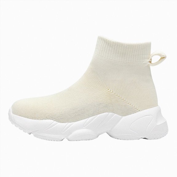 NIEWTR Kids Running Shoes Breathable Knit Mesh Athletic Sneakers for Boys, Lightweight Hook and Loop Little Big Kid Tennis Gym Trainers
