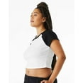 thumbnail image 2 of Bella & Canvas B16006002 Women Micro Rib Raglan Baby T-Shirt, White & Black - Extra Small, 2 of 5