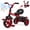 Red, variant on WonderStone Folding Toddler Tricycle, Kids Bike with Music & Light, Toddler Trike with Basket, Gifts & Toys for 2-5 Year Old Boys & Girls, Red