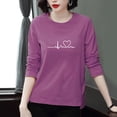 thumbnail image 2 of Ketyyh-chn99 Women's Tops Long Sleeve Dressy Oversized Blouses Purple,2XL, 2 of 3