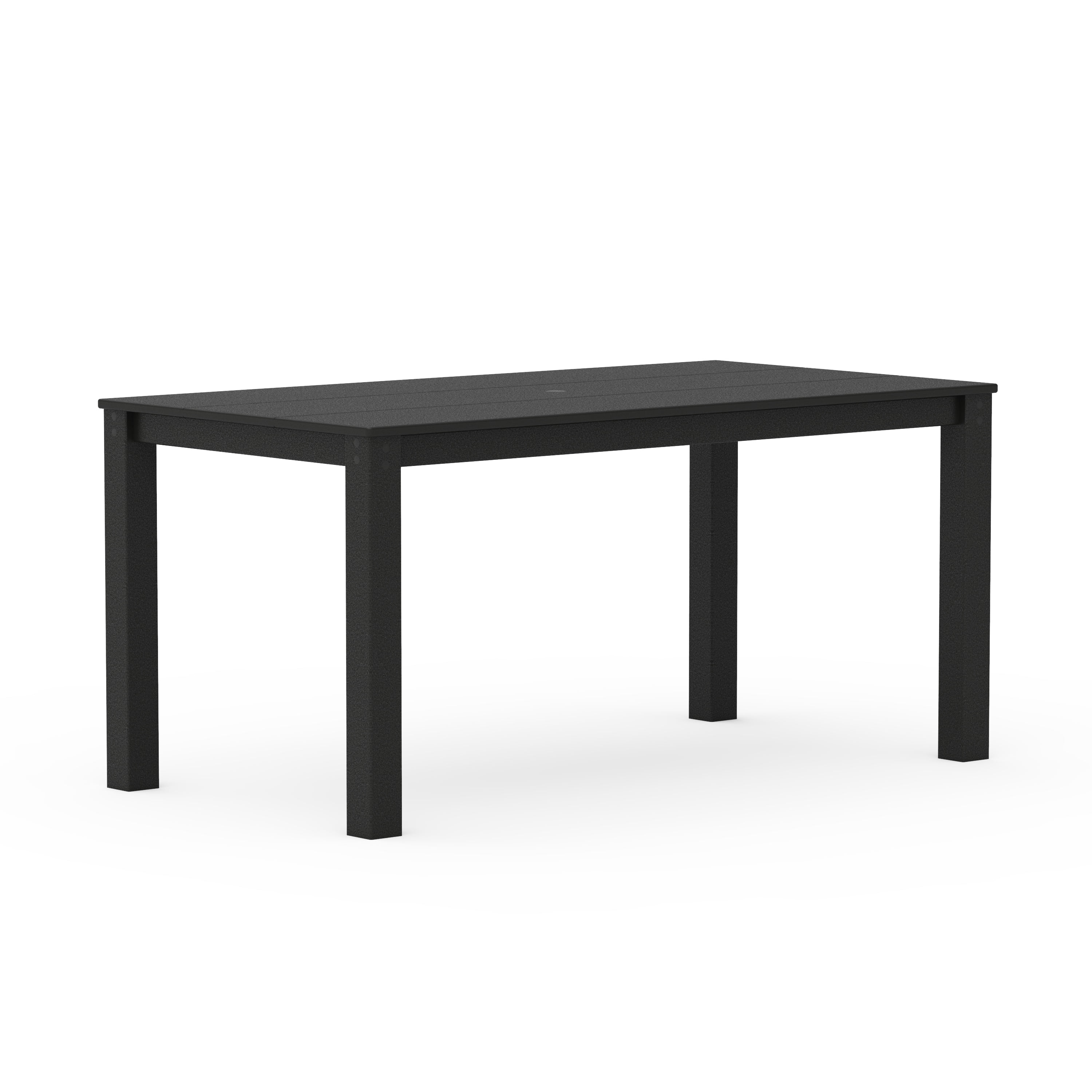 Better Homes & Gardens by POLYWOOD Southlake 34" x 64" Outdoor Dining Table, All-Weather HDPE, Patio, Black