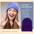 thumbnail image 5 of Minnieouse Gorros Beanie Gorros de punto Unisex Skullcap manga hilo multifuncional a prueba de viento accesorios para el cabello para deportes al aire libre Sombreros Morado oscuro Minnieouse AP010147-24, 5 of 5