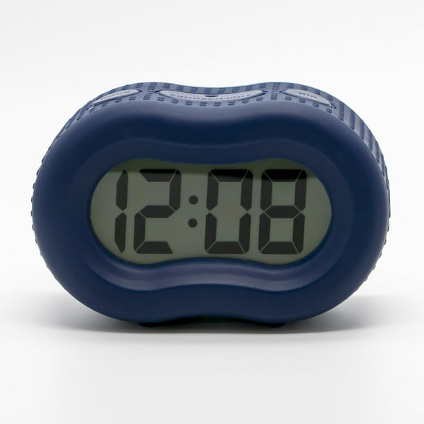 Timelink Rubber Smartlight Fashion Digital LCD Alarm Clock Blue