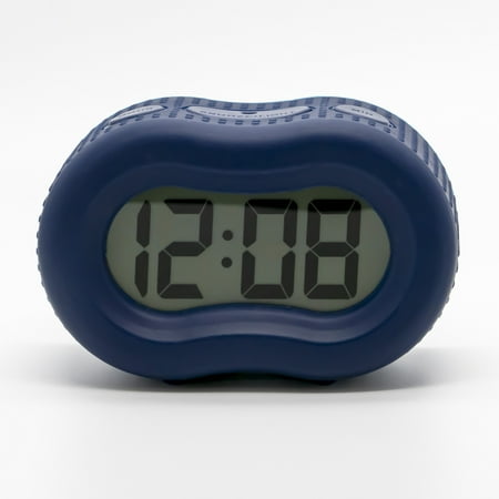Timelink Rubber Smartlight Fashion Digital LCD Alarm Clock - Blue