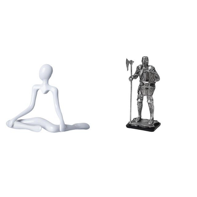 Escultura Abstracta De Caballero Pensador, Figura Decorativa Creativa, Adorno De Mesa único Para La Entrada, Dormitorio, Chimenea, Regalo De Inauguración De La Casa.