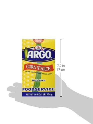 NineChef Bundle - Argo Corn Starch 16 oz. Box (Pack of 3) Plus One NineChef Brand Long Handle Coffee Spoon