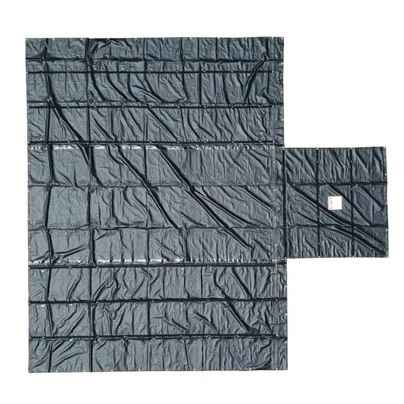 Airbag / Parachute Fabric Black Ultra Light Lumber Tarp 20' x 27' (6' Drop) - 14 Oz Vinyl Lumber Tarps for Flatbed Truck & Trailer