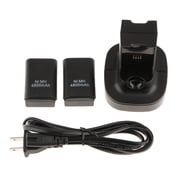 Dual Charging Dock Controller Charger Charge Base with 2 Rechargeable 4800mah Battery Packs for Xbox 360 Controllers