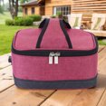 thumbnail image 3 of USB Portable Electric Heating Food Container Constant Temperature Heating Bag Outdoor Bento Insulation Pouch for Office Travel Light Grey, 3 of 6