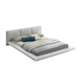 thumbnail image 2 of Rishi 4 Pc Queen Size Bedroom Set, Low Profile, Leatherette Padding, White, 2 of 3