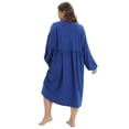 thumbnail image 5 of Plus Size Long Nightdress for Women - Women's Nightgown, Sleepshirts V Neck Comfortable Soft Loose Long Sleeve Sleep Shirt Pajama Sleepwear XL-4XL, 5 of 6