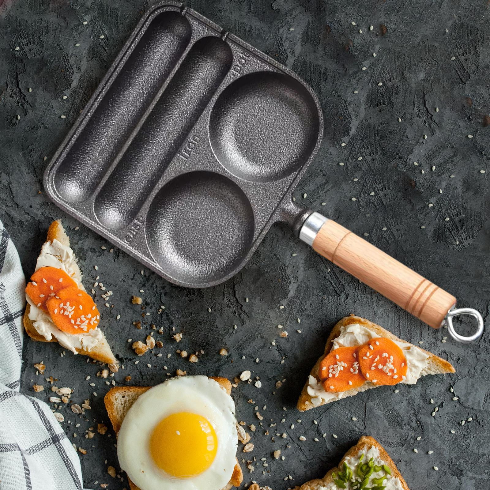Sausage and Eggs Grilling Pan Corn Dog Grill Pan DIY Non Coating 4 Grid Hot Dog Grill Pan for Cooking Outdoor BBQ Breakfast Kitchen