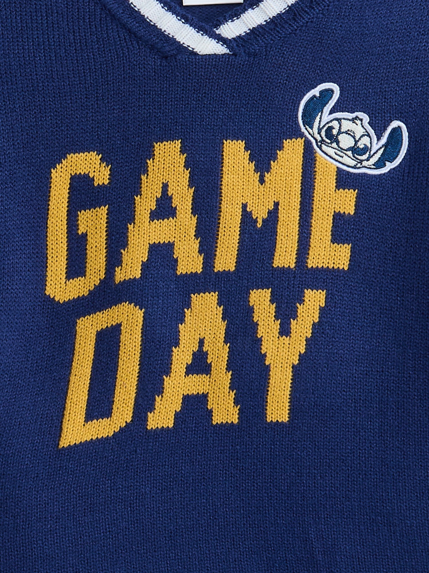 Stitch Girls Game Day Short Sleeve Sweater, Sizes 4-16