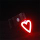 thumbnail image 5 of Luz trasera de bicicleta LED en forma de corazón | Luz de seguridad trasera recargable por USB para conducción nocturna - 5 modos | Reflector lindo de luz trasera de ciclismo a prueba de agua |, 5 of 7