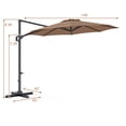 thumbnail image 2 of Costway Parasol Déporté de Patio 10 Pi avec Rotation à 360°, Inclinaison Facile, 8 Baleines Brun, 2 of 10