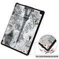 thumbnail image 5 of Trifold Stand Cover Case for All-New Amazon Fire HD 10 Tablet PU Leather Folding Stand Folio Cover Shockproof Ultra Slim Shell Cover with Auto Wake/Sleep for 10.1 Inch (Eiffel Tower), 5 of 9